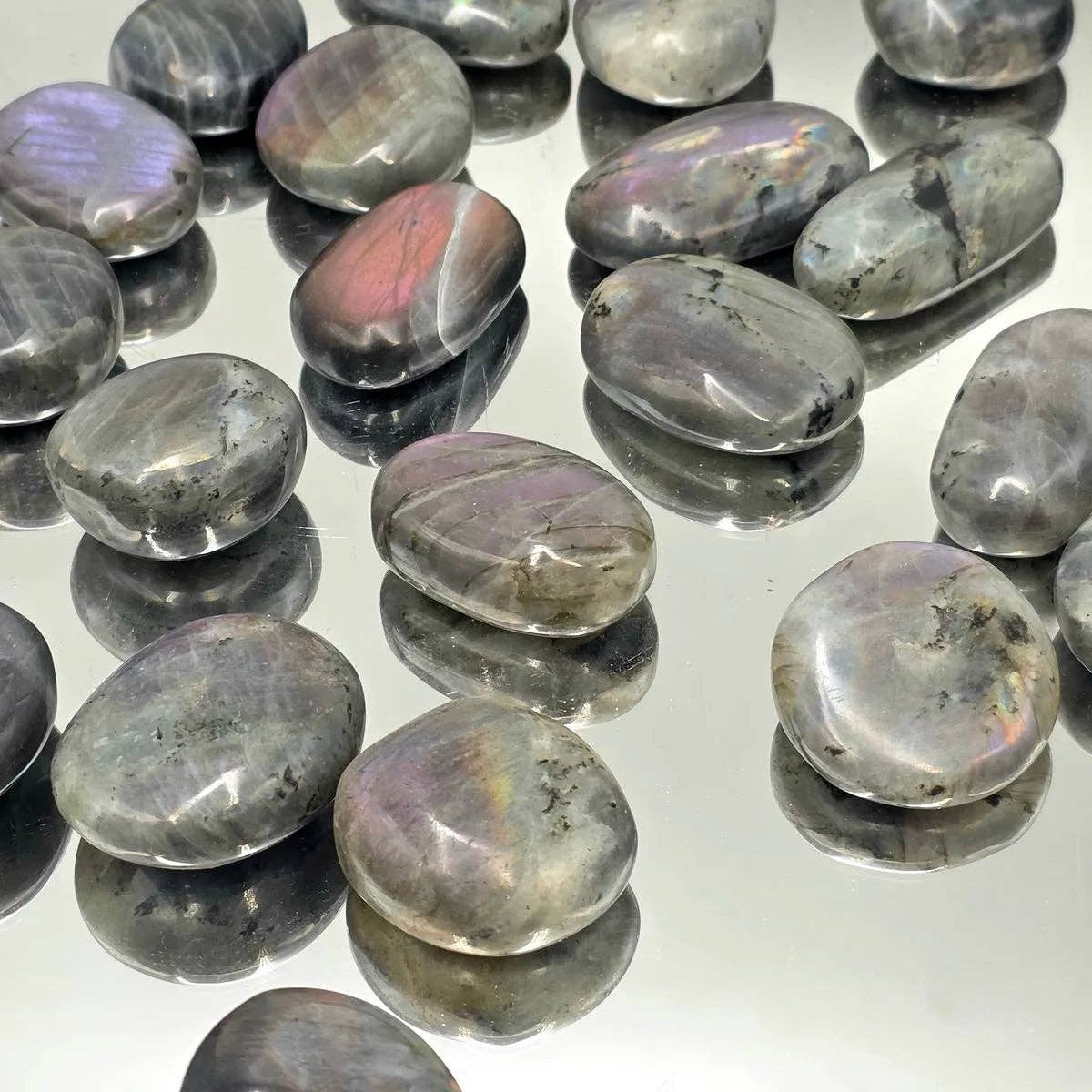 Labradorite Crystal Palmstone (small)- Madagascar