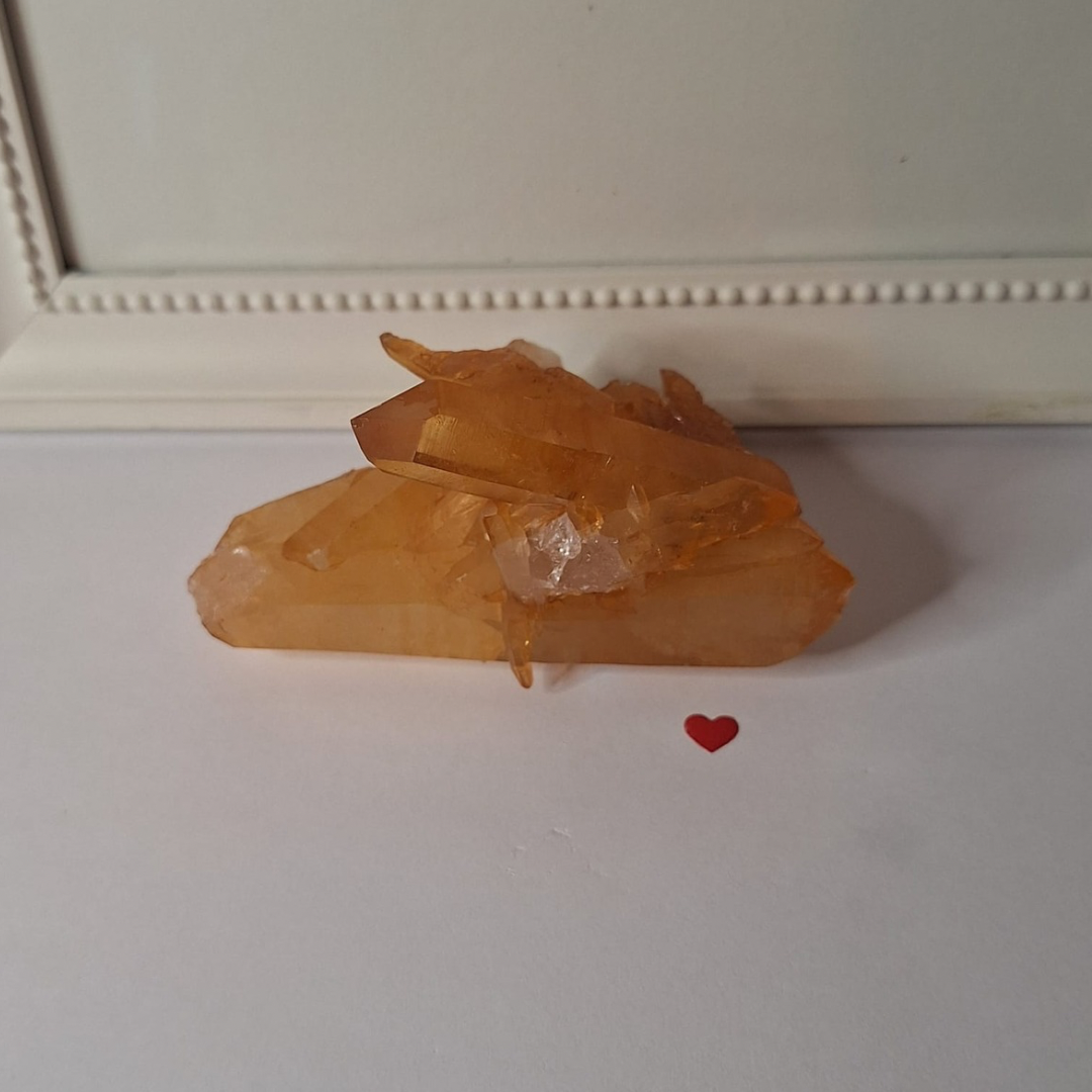 Zeca De Souza Tangerine Quartz Cluster – Brazil