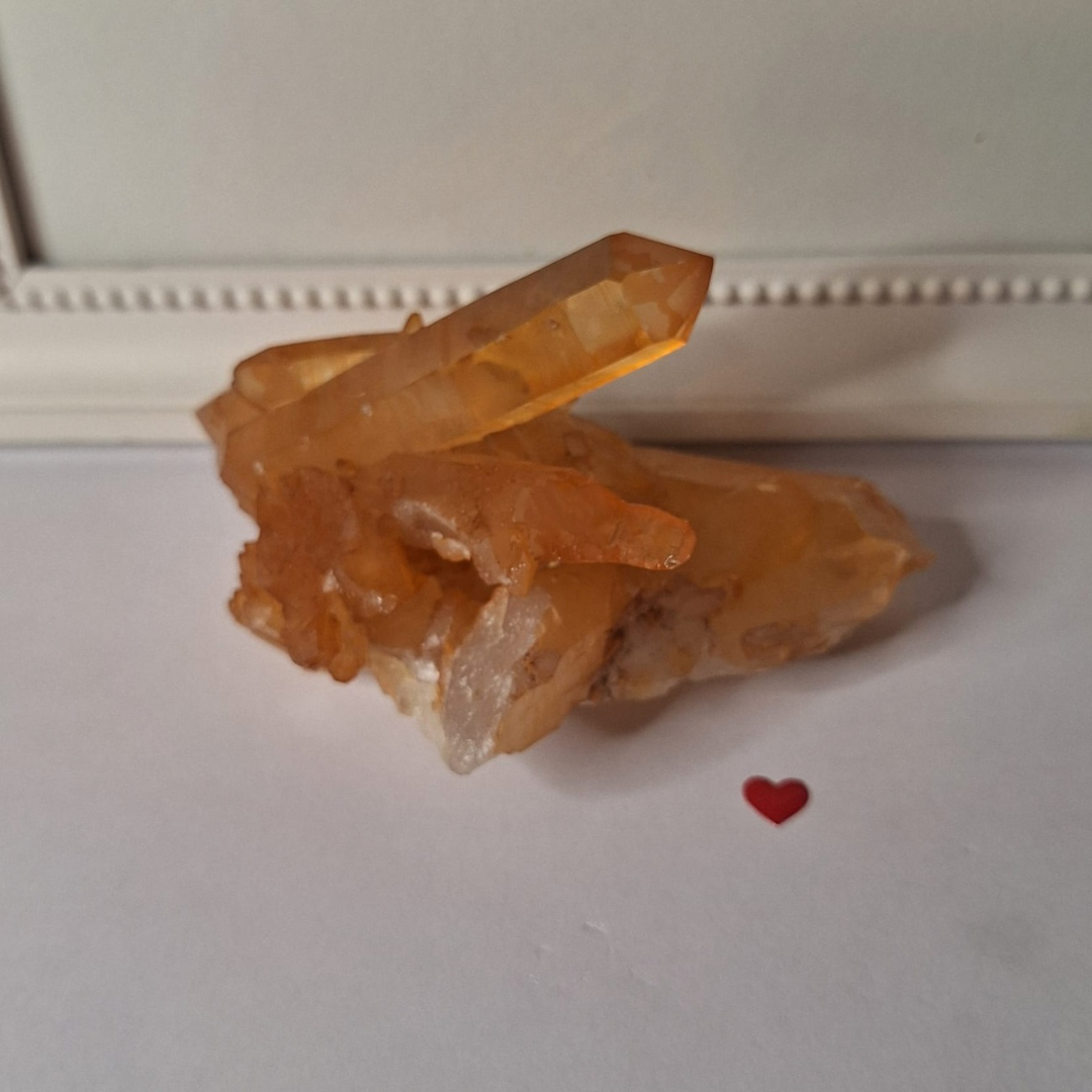 Zeca De Souza Tangerine Quartz Cluster – Brazil