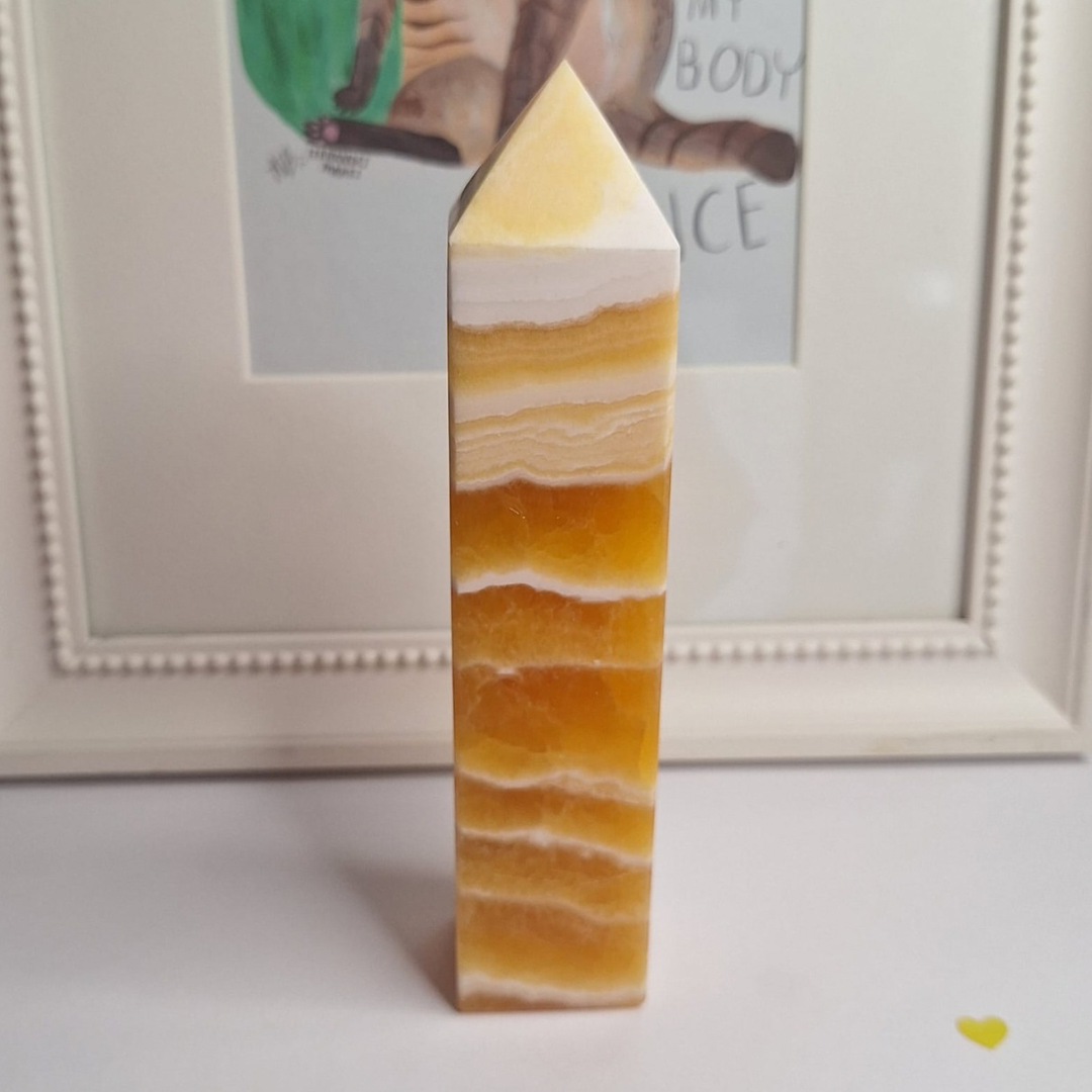 Orange Calcite Obelisk – Mexico