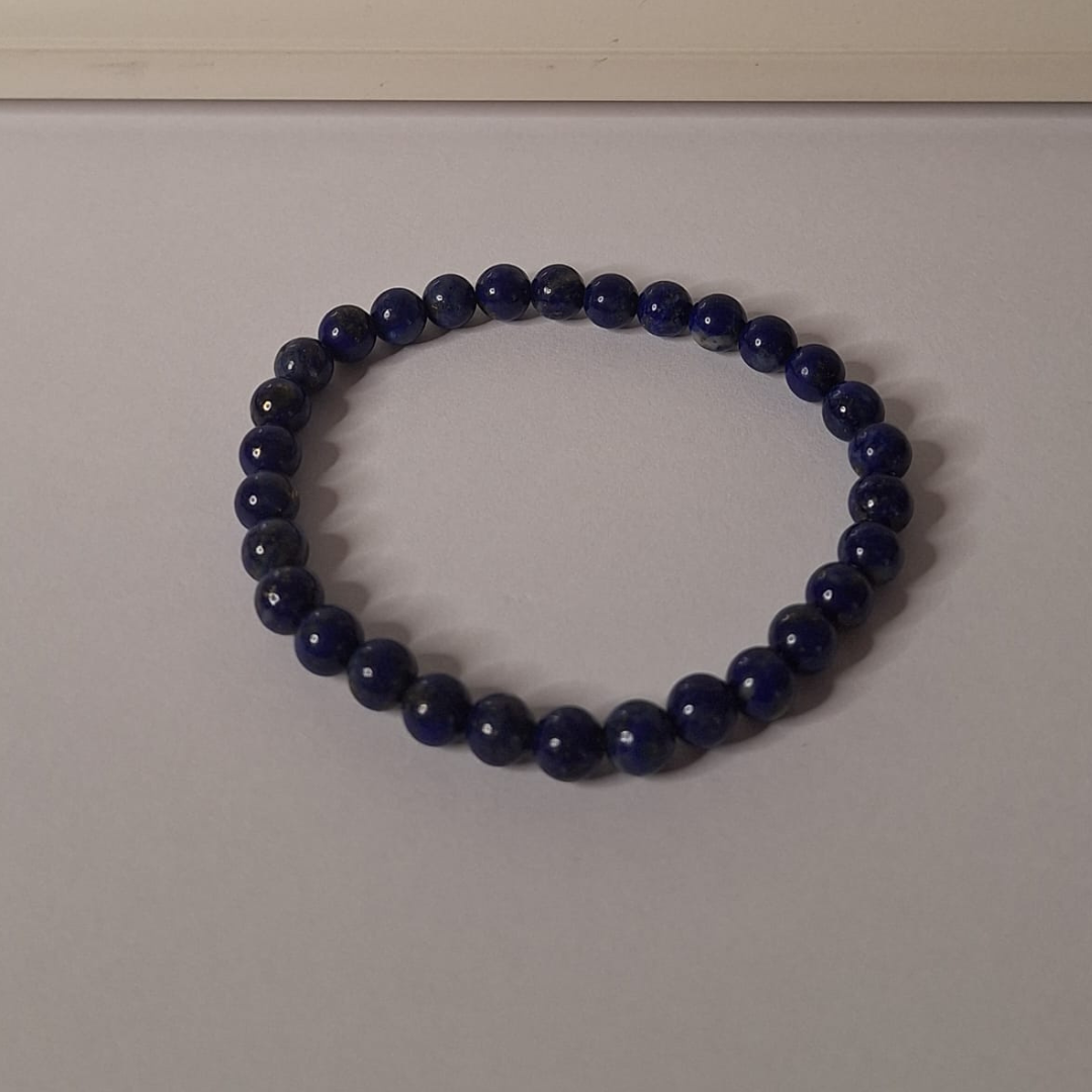 Lapis Lazuli Round Bead Bracelet – Afghanistan