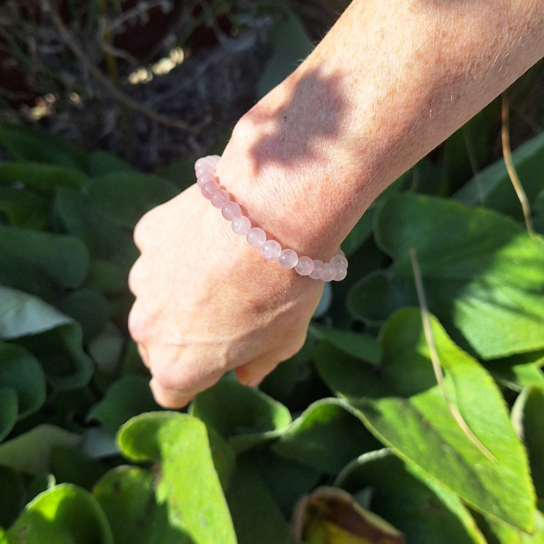 Rose Quartz Round Bead Bracelet – Madagascar