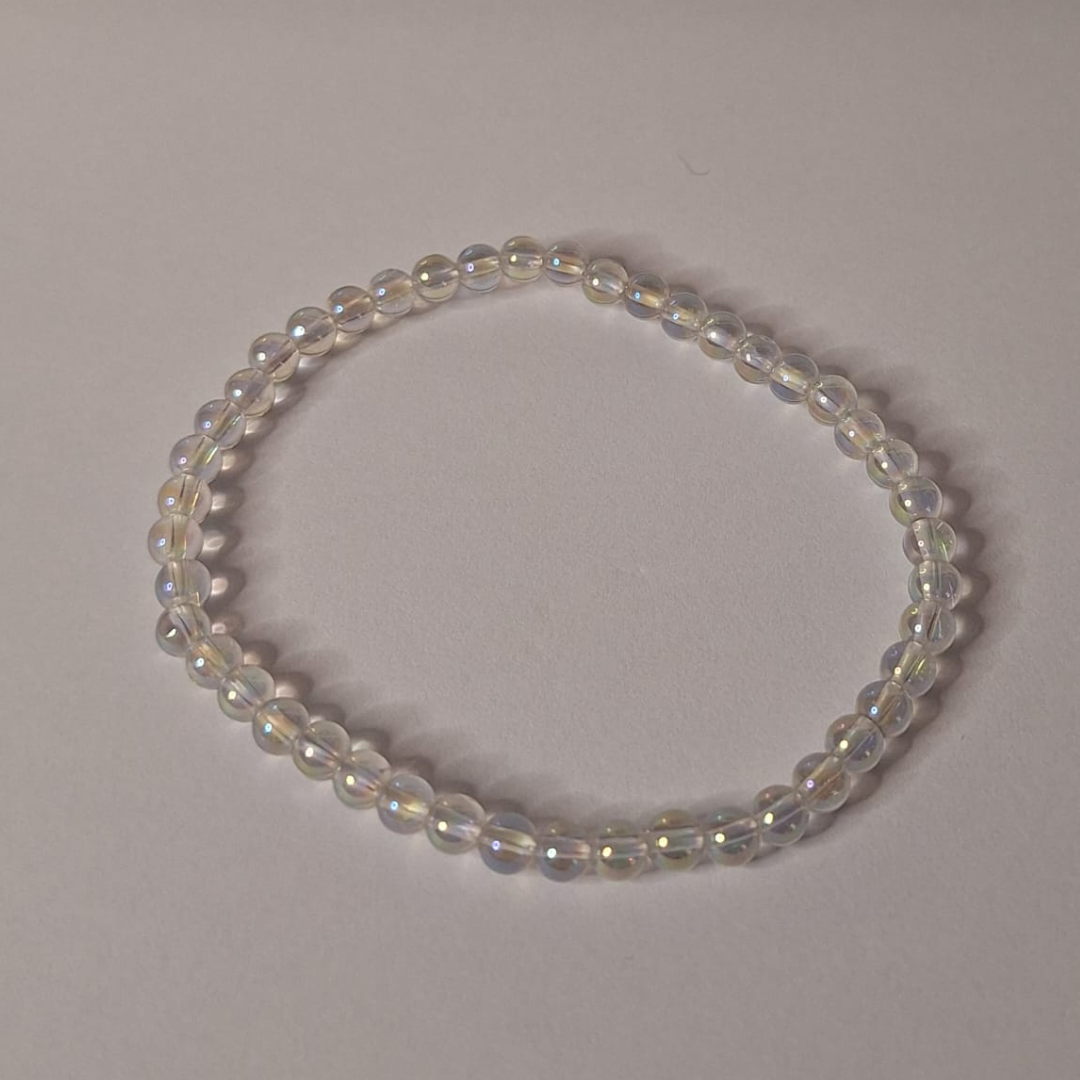 Angel Aura 4mm Round Bead Bracelet
