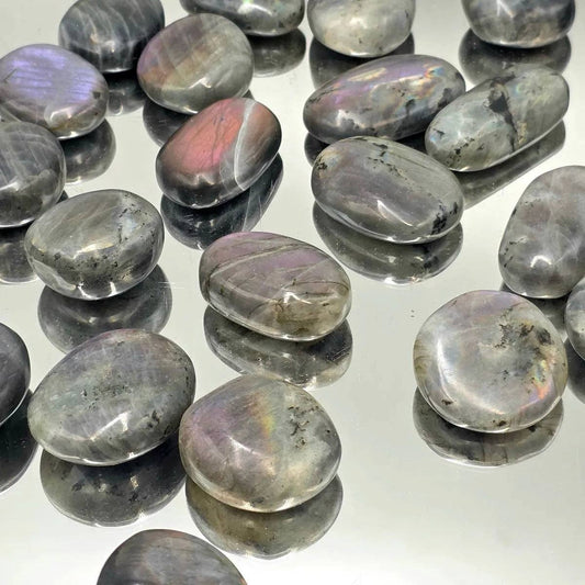 Labradorite Crystal Palmstone (small)- Madagascar