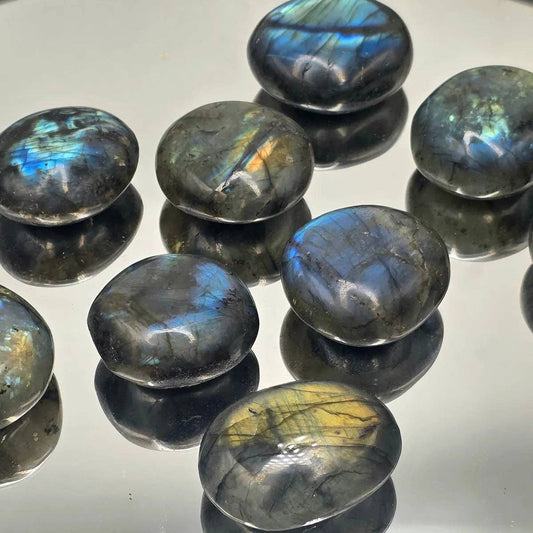 Labradorite Crystal Palmstones - Madagascar