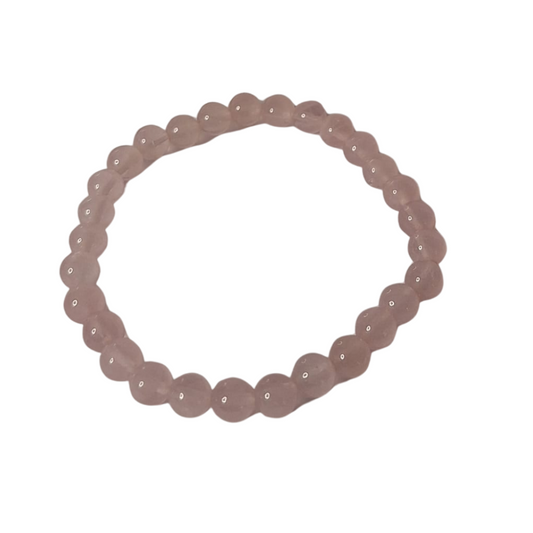 Rose Quartz Round Bead Bracelet – Madagascar